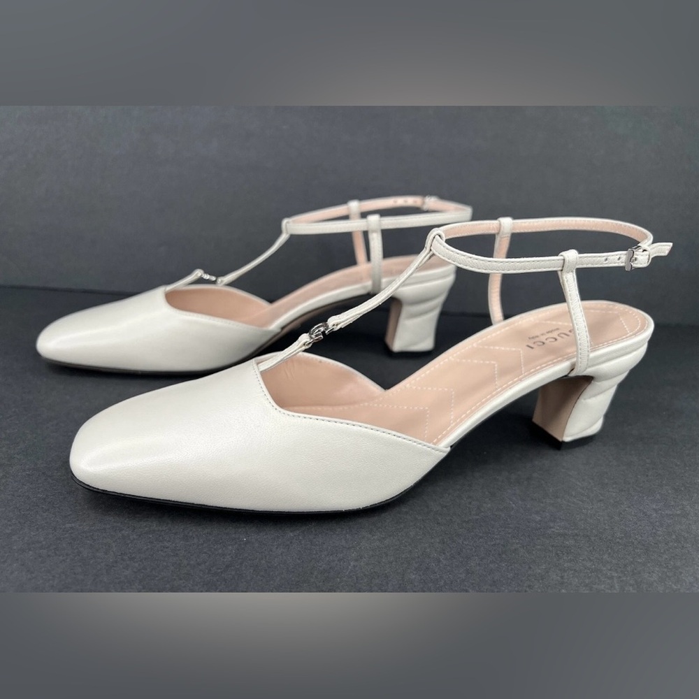 GUCCI WOMEN'S PETITE GG SLINGBACK NAPPA CHARLOTTE PUMPS SIZE EU 41 - Picture 11 of 11